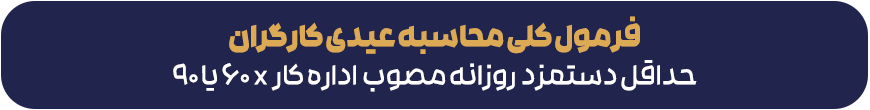 عیدی کارگران و کارمندان در سال 1404 2 3 عیدی